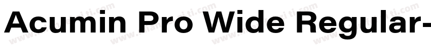 Acumin Pro Wide Regular字体转换